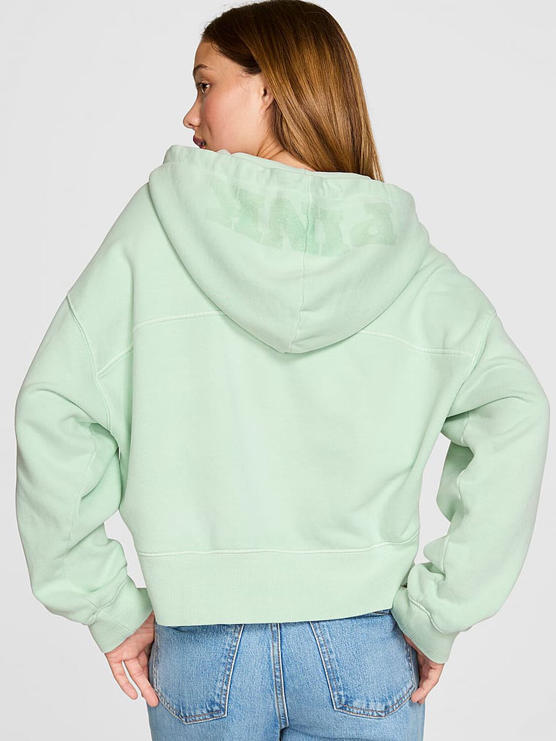 vs Pink Luxe Fleece Hoodie Mint 2 of 2 