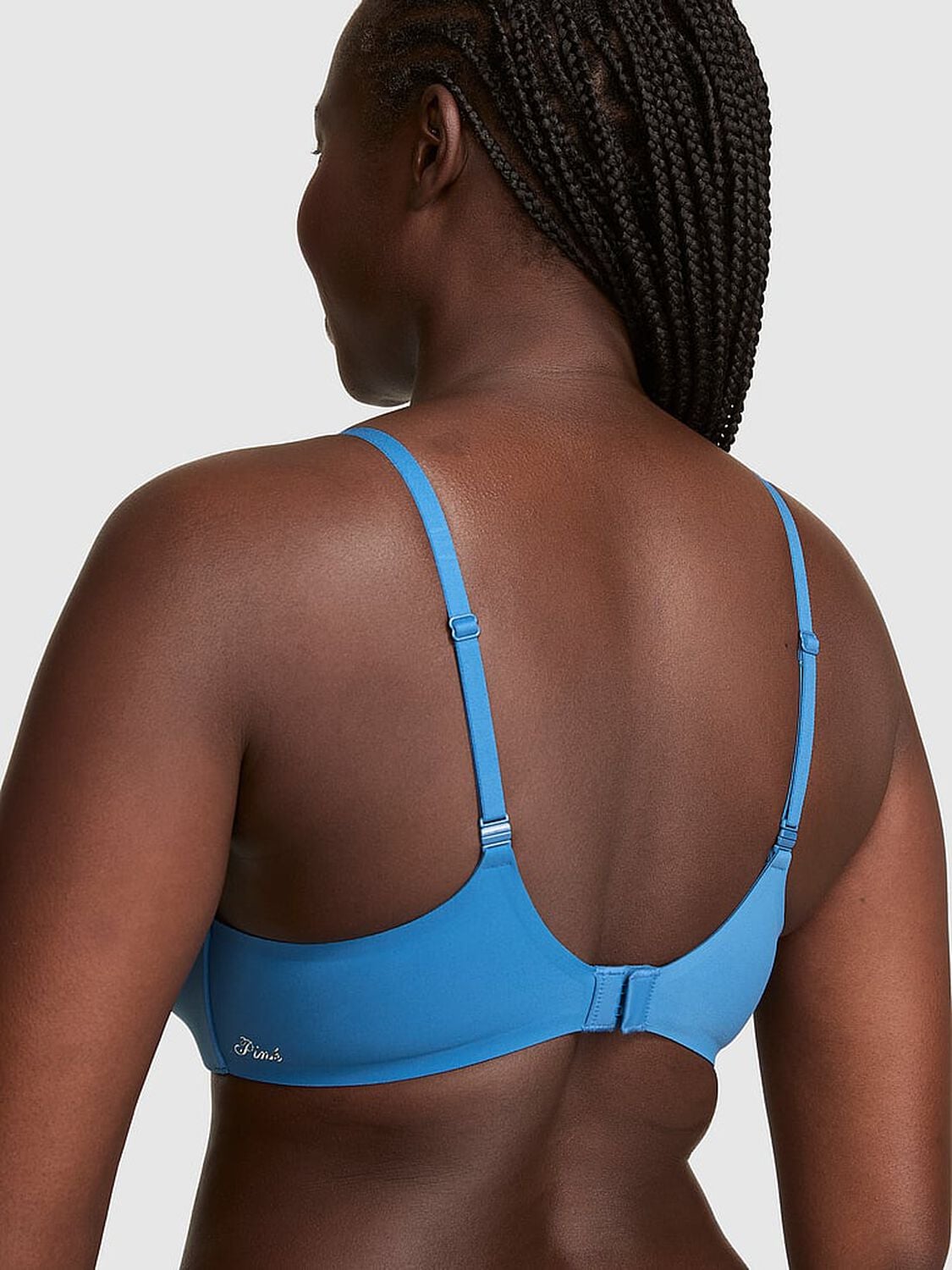 vs Pink Marshmallow Push-Up Wireless Comfy Bra Varsity Blue 2 of 4 