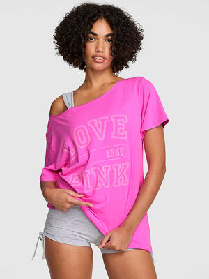 Campus Cotton&trade; Off-The-Shoulder Tee