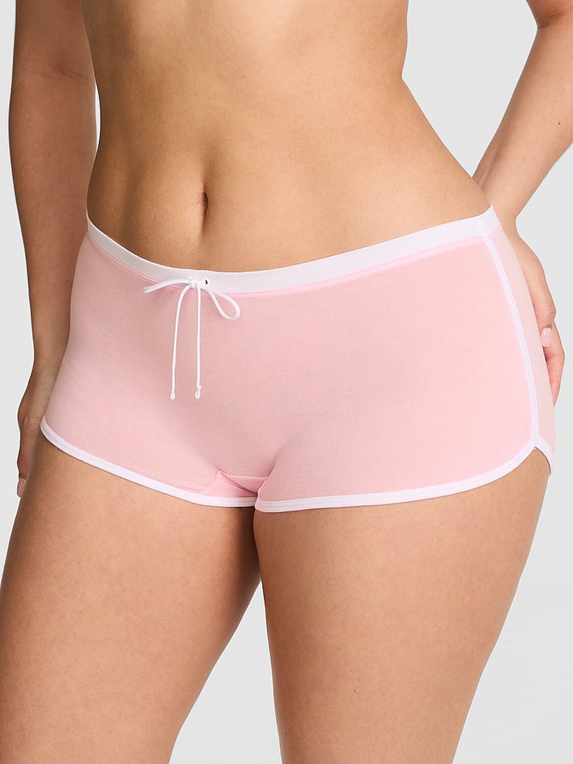 pink Pink Cotton Dorm Boyshort Panty Coconut Pink With Pink Butt Graphic 1 of 3 