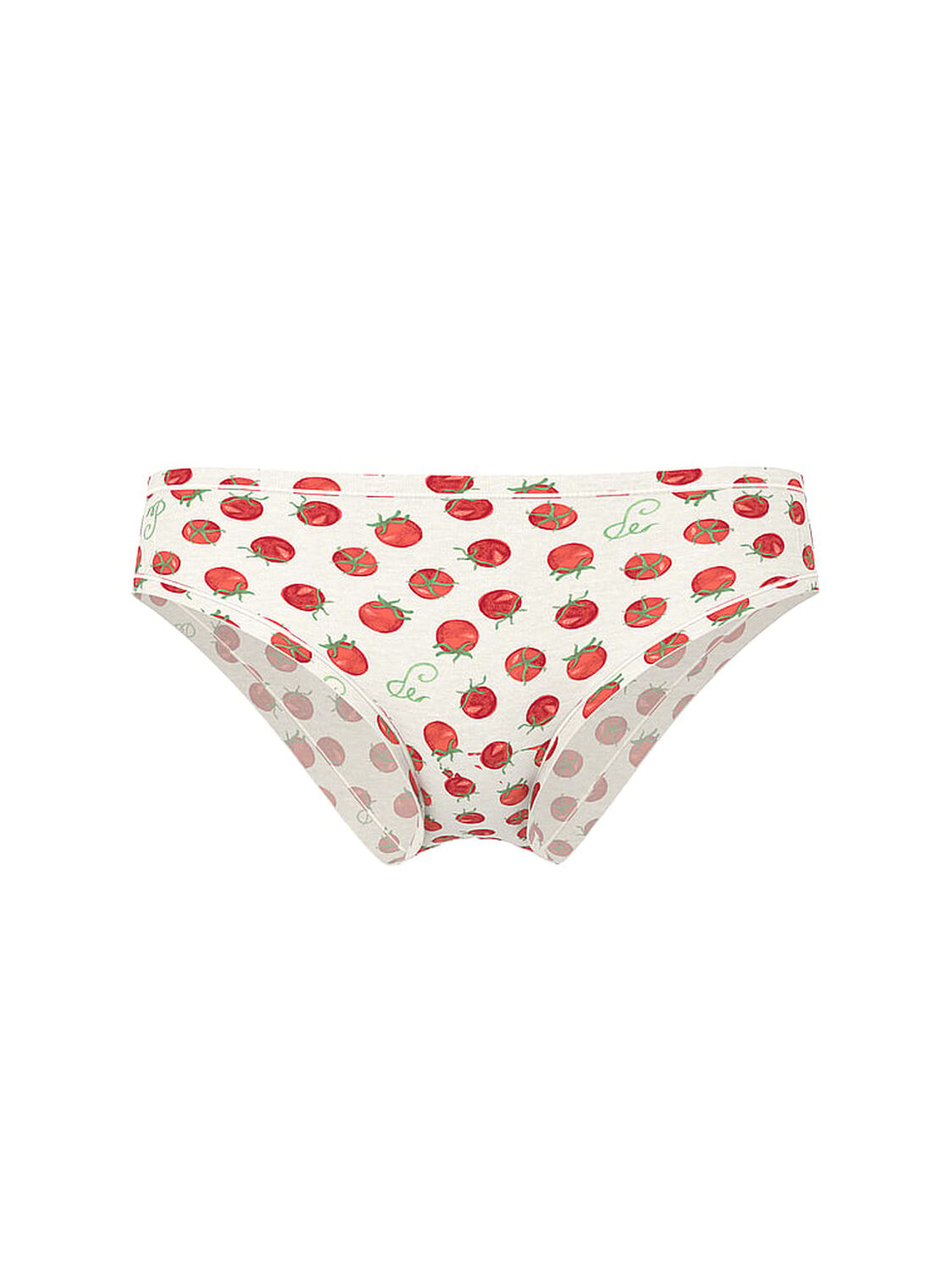 vs Pink Cotton Cheeky Panty White Shell Tomato Print 3 of 3 
