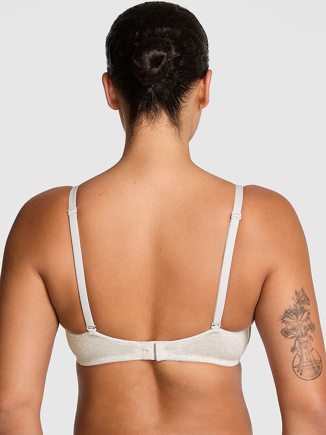 pink Pink Wear Everywhere Wear Everywhere Lightly Lined Wireless Bra Vs Snow Heather Silver 2 of 2 