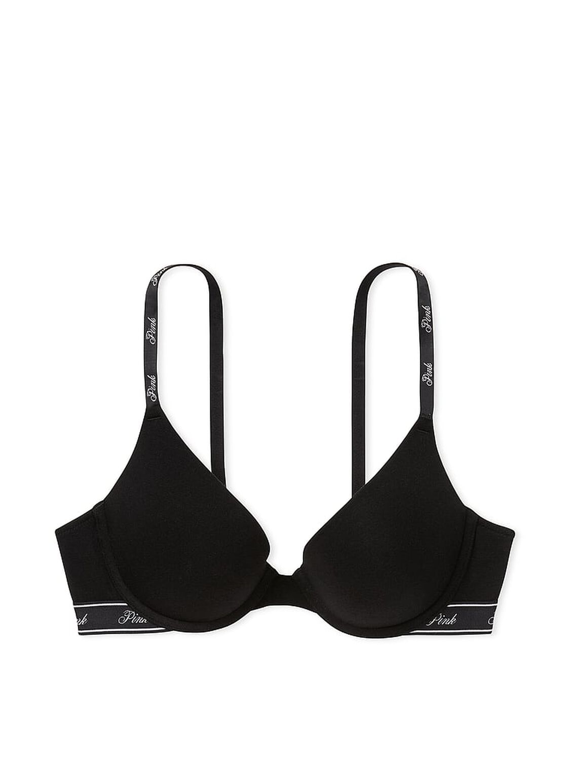 vs Pink Wear Everywhere Wear Everywhere Push-Up Bra Pure Black 3 of 3 