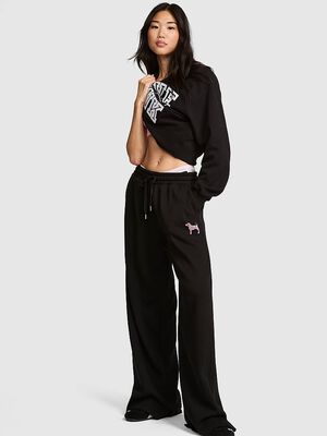 Campus Fleece&trade; Wide-Leg Split-Hem Sweatpants