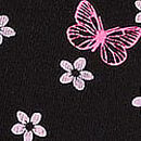 Seamless Hiphugger Panty, Black Butterfly Hibiscus Print, swatch