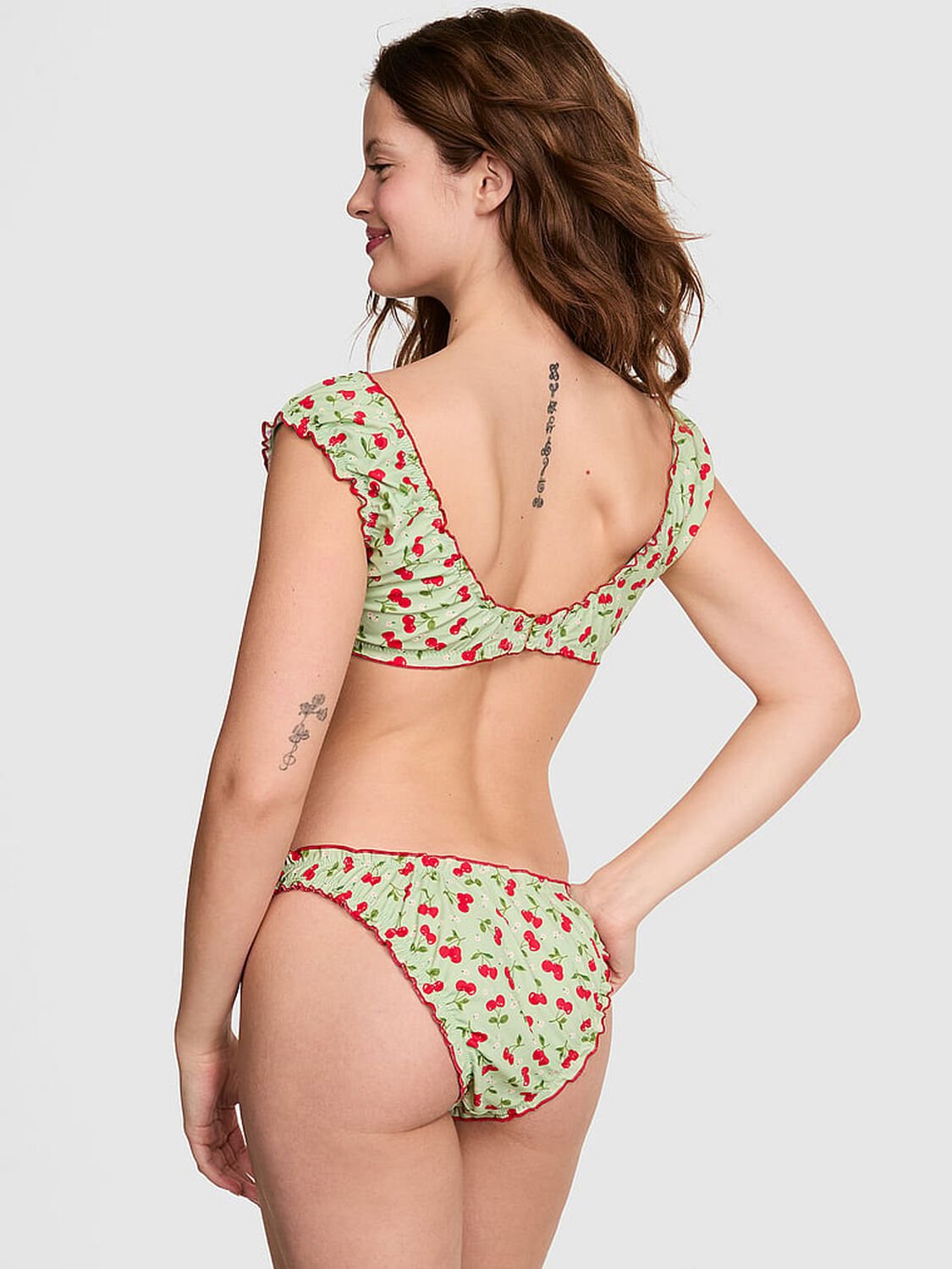 vs Pink By Frankies Bikinis Hudson Cheeky Bikini Bottom Cherry Hearts 2 of 3 