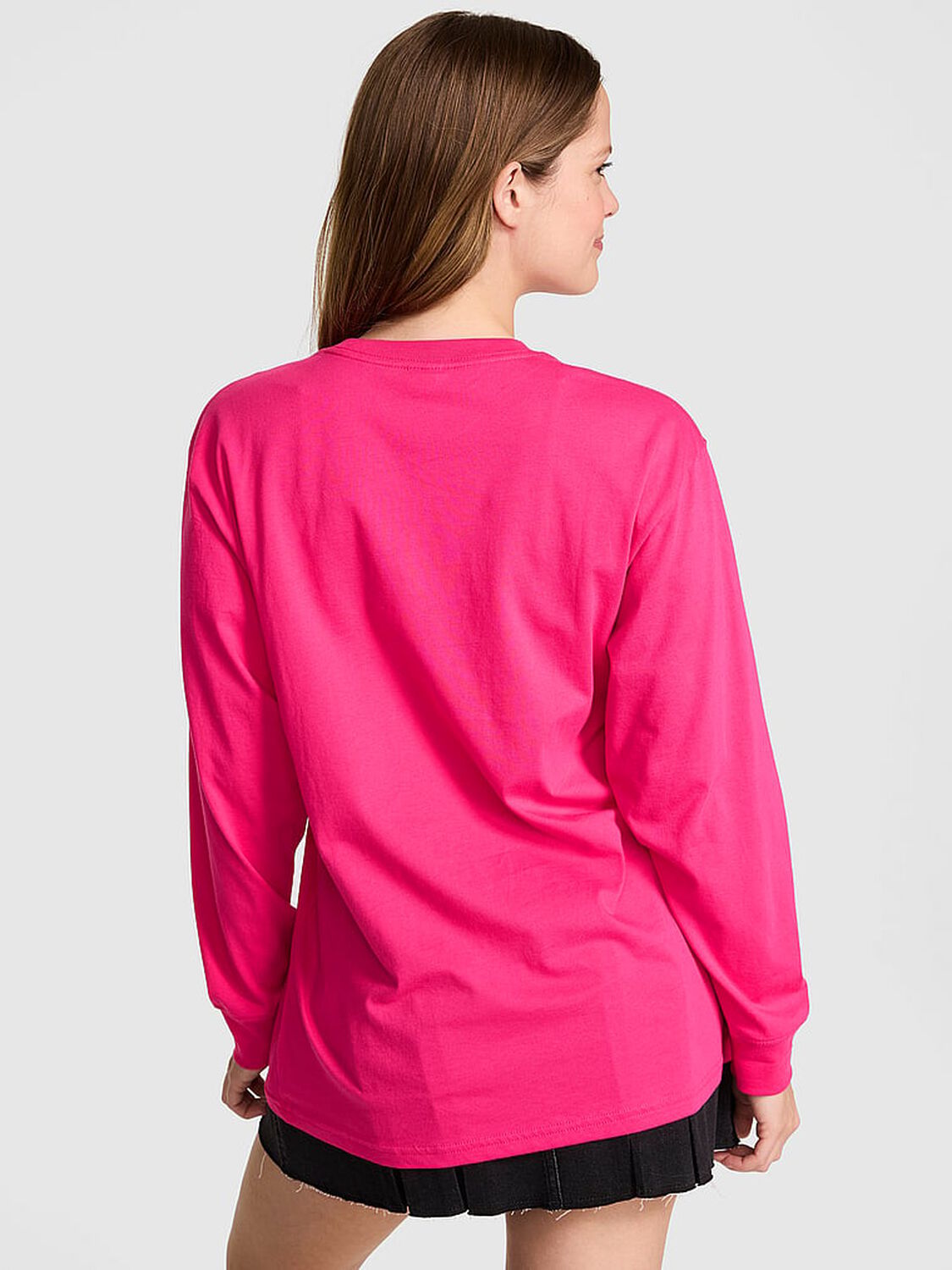 vs Pink Campus Cotton&trade; Long-Sleeve Tee Hot Stuff 2 of 3 