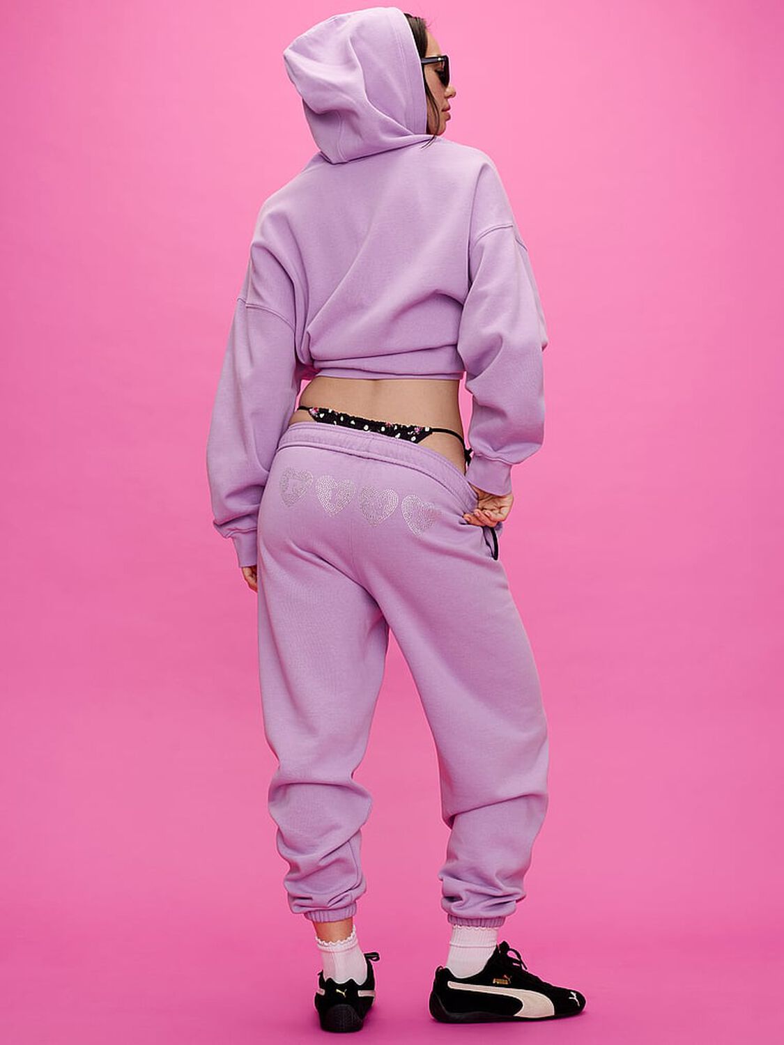 vs Pink Campus Fleece&trade; Sweatpants Aster Vday 4 of 4 