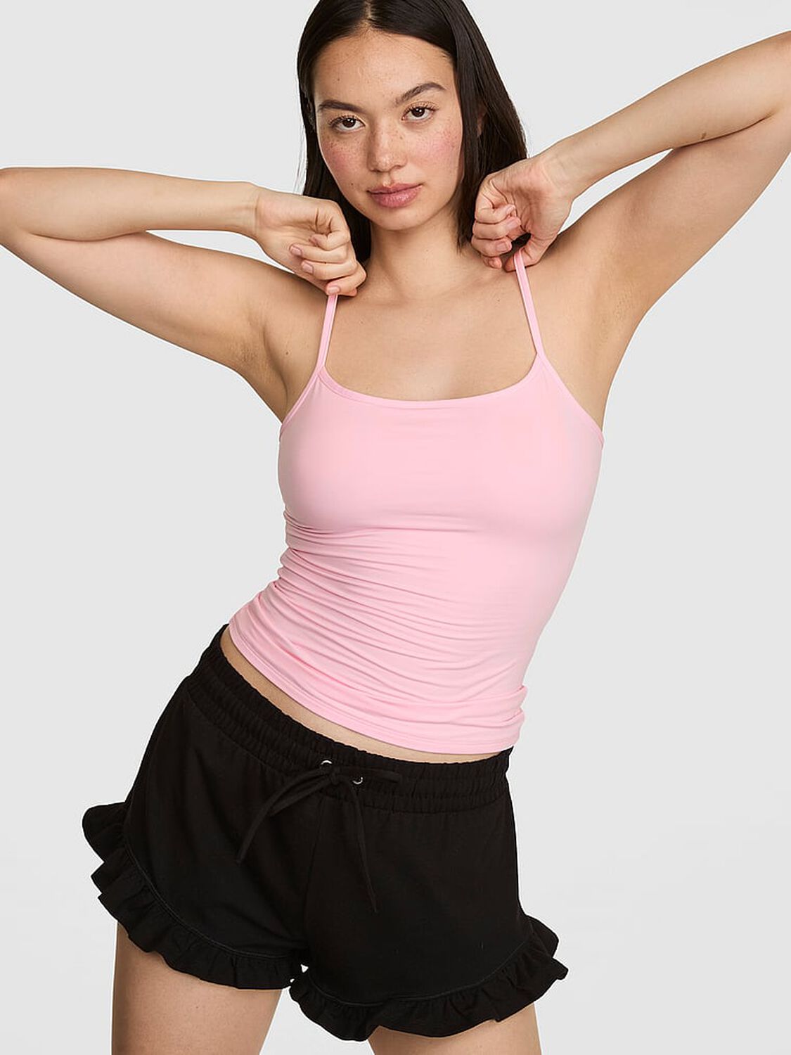 vs Pink PINK Base Stretch&trade; Cami Coconut Pink 1 of 3 