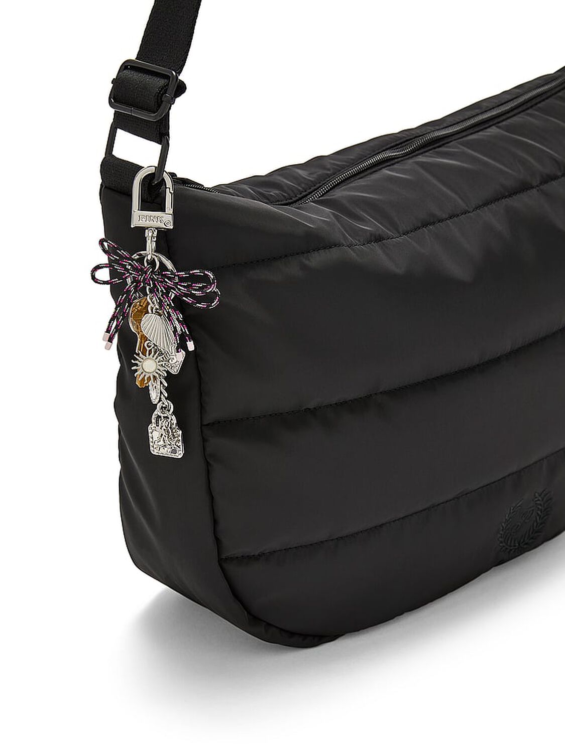 vs Pink Bow Waterfall Keychain Charm Wild Rose 2 of 2 