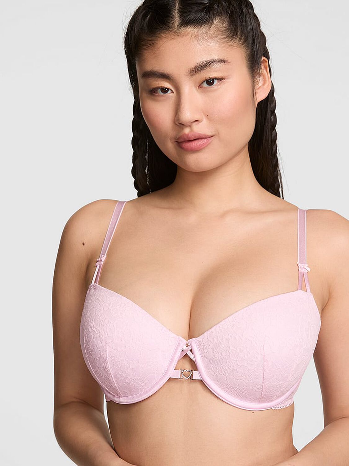 vs Pink Wink Wink Lightly Lined Balconette Bra Pink Tulip 1 of 4 
