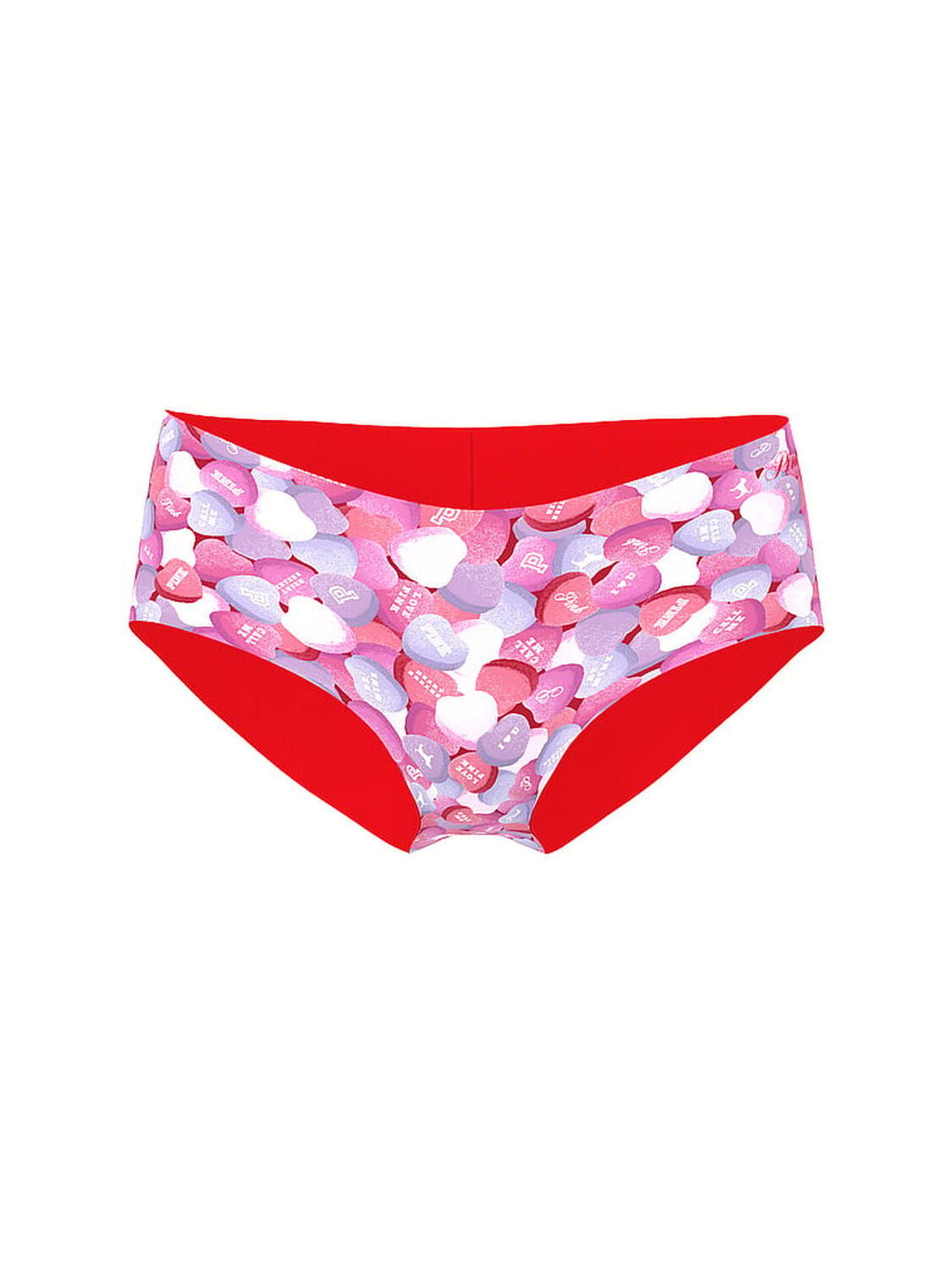 pink Pink No-Show Hiphugger Panty Pink Photo Real Candy Heart 3 of 3 