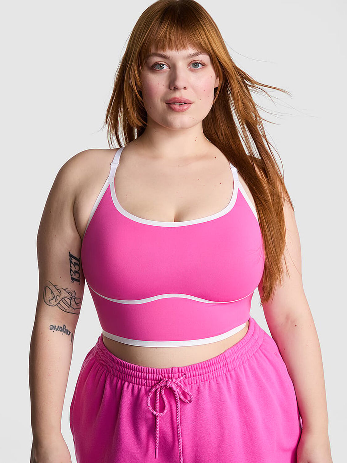 vs Pink Relay Contour Racerback Sports Bra Pink Gossip 2 of 2 