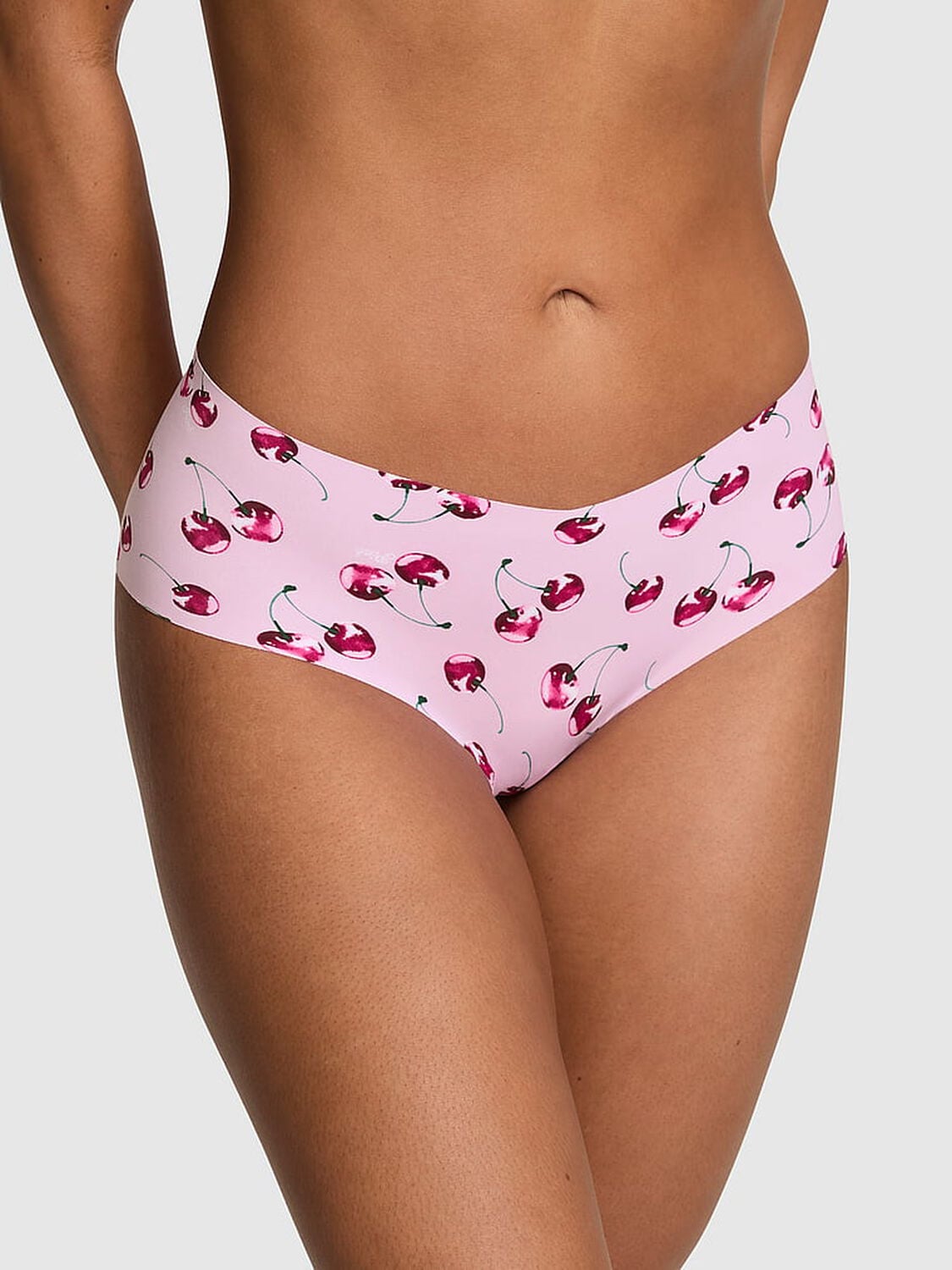 pink Pink No-Show Cheeky Panty Hushed Lilac Cherry 1 of 3 