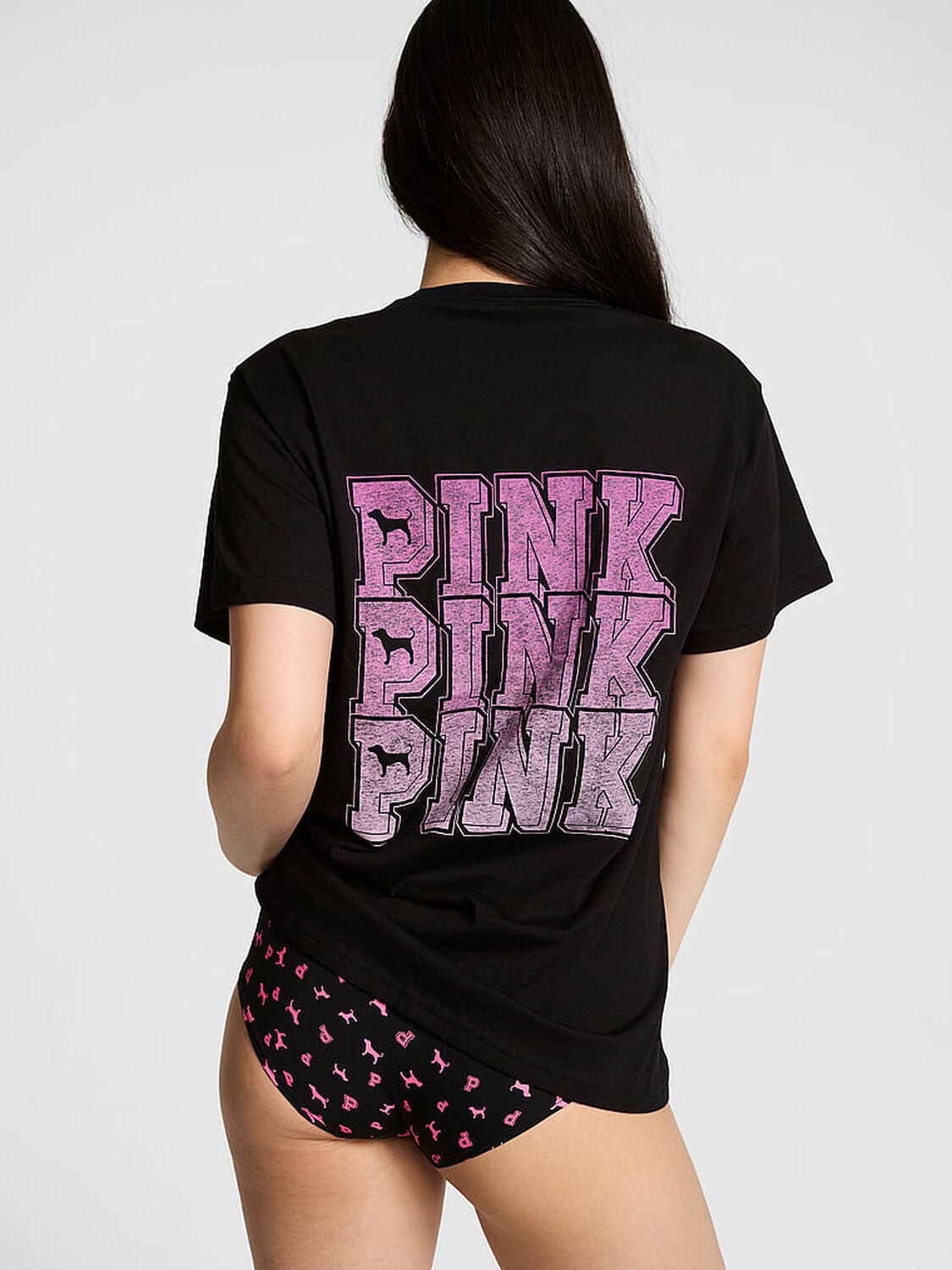 vs Pink Campus Cotton&trade; Tee Black 2 of 3 