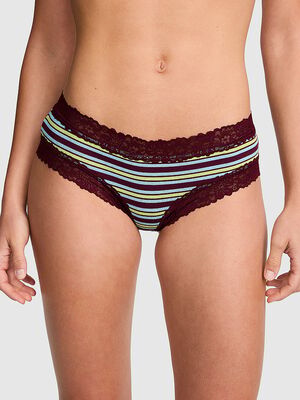 Cotton Lace Trim Cheeky Panty