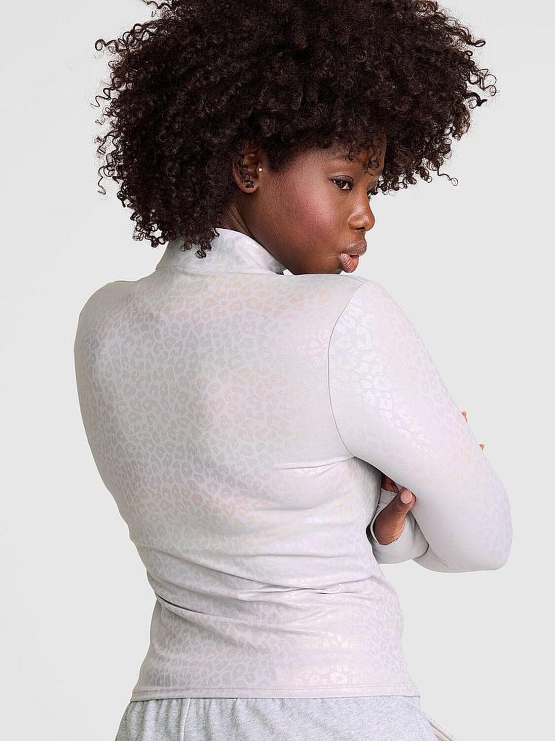 vs Pink PINK Relay&trade; Full-Zip Jacket Dusty Lilac Leo Foil 2 of 3 