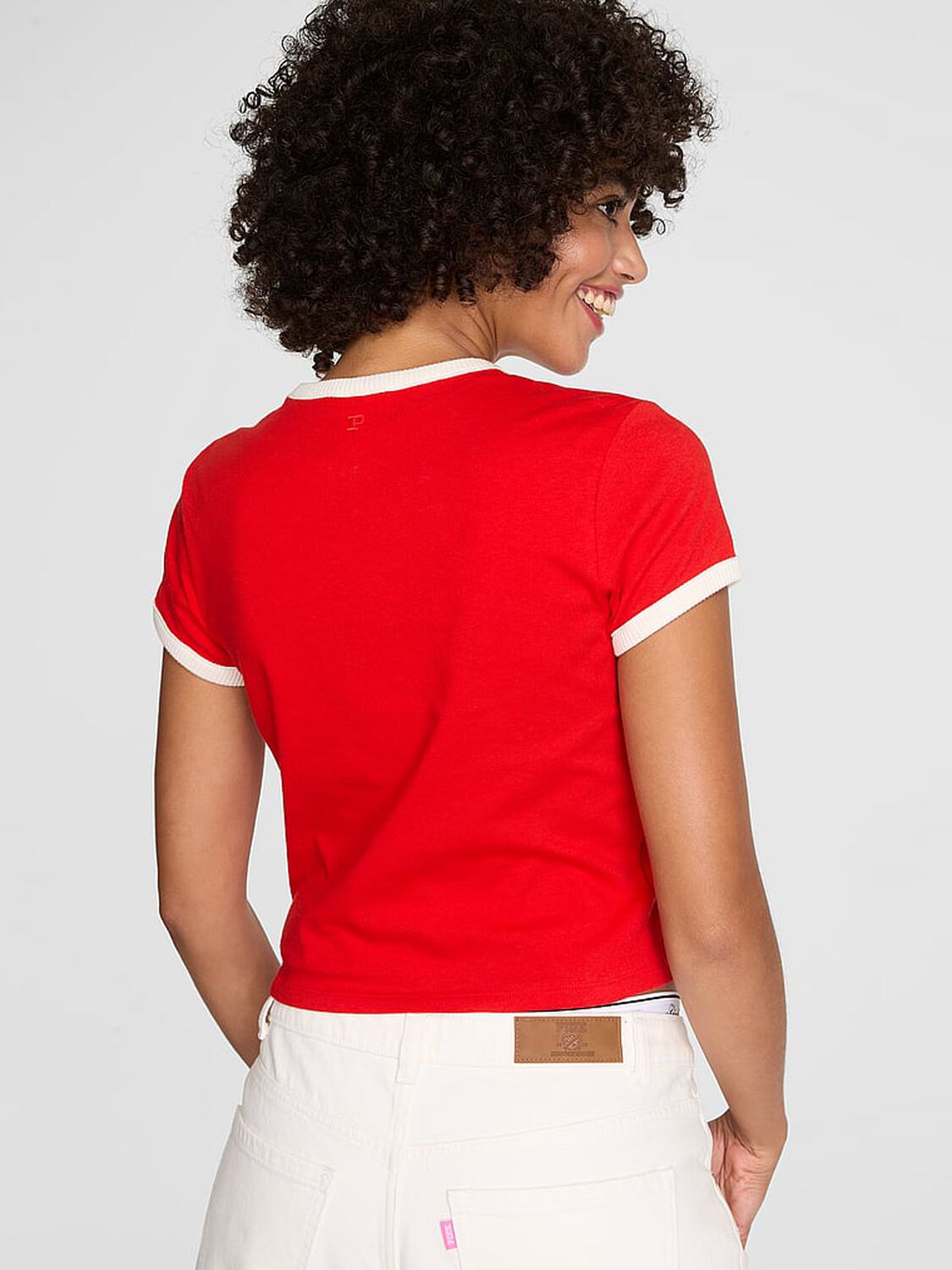 vs Pink Retro Cotton Tee Bright Vermillion Gameday 2 of 3 