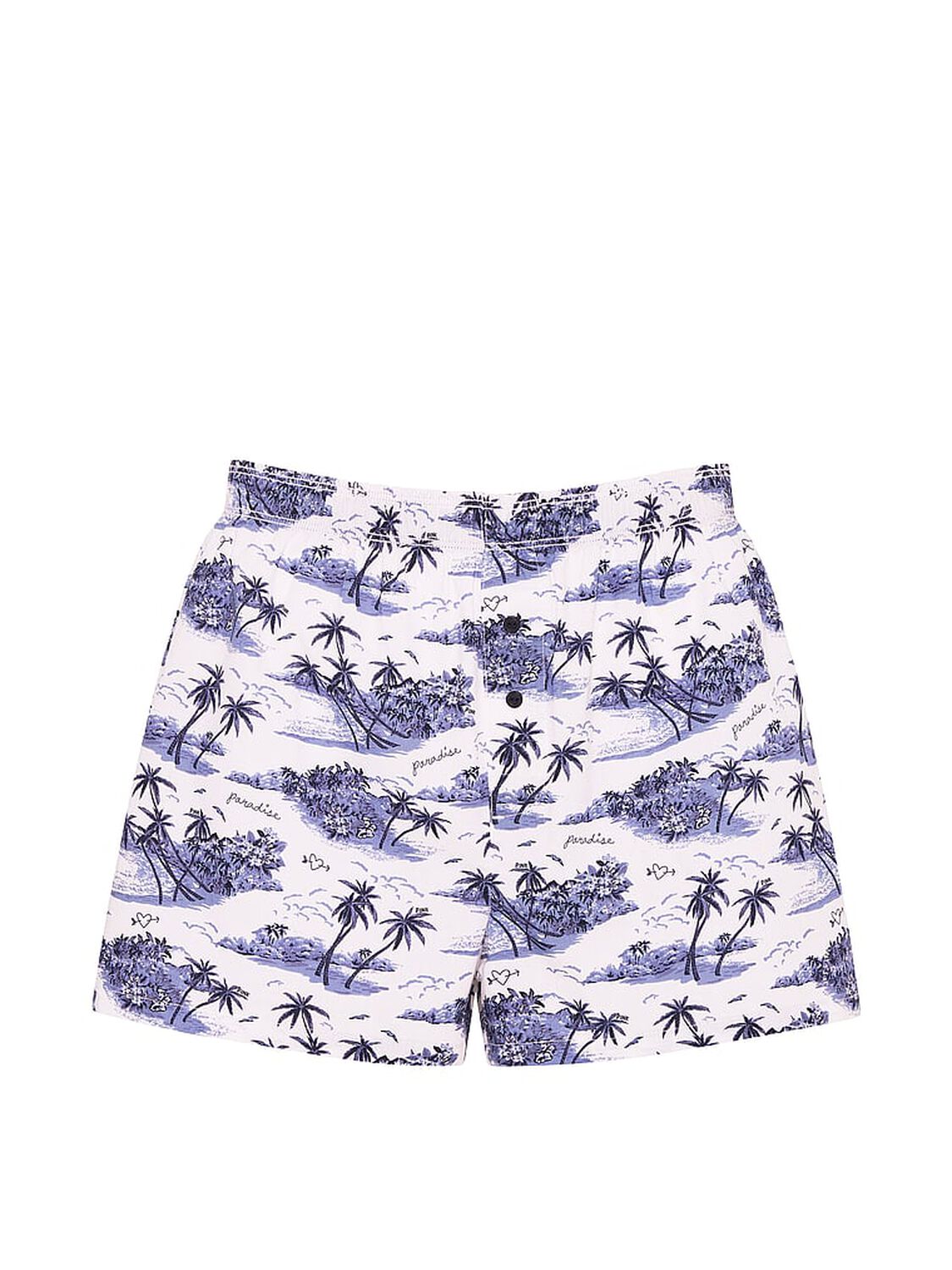pink Pink Cotton Boxy Pajama Shorts Noir Navy Toile 3 of 3 