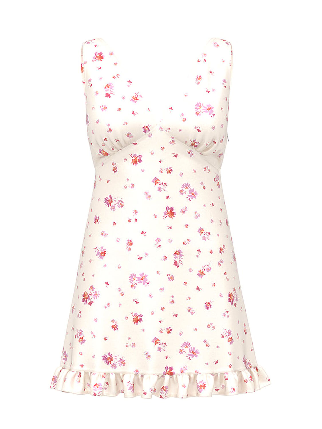 vs Pink Summer Fling Satin Ruffle Dress Pink Floral Print 3 of 3 