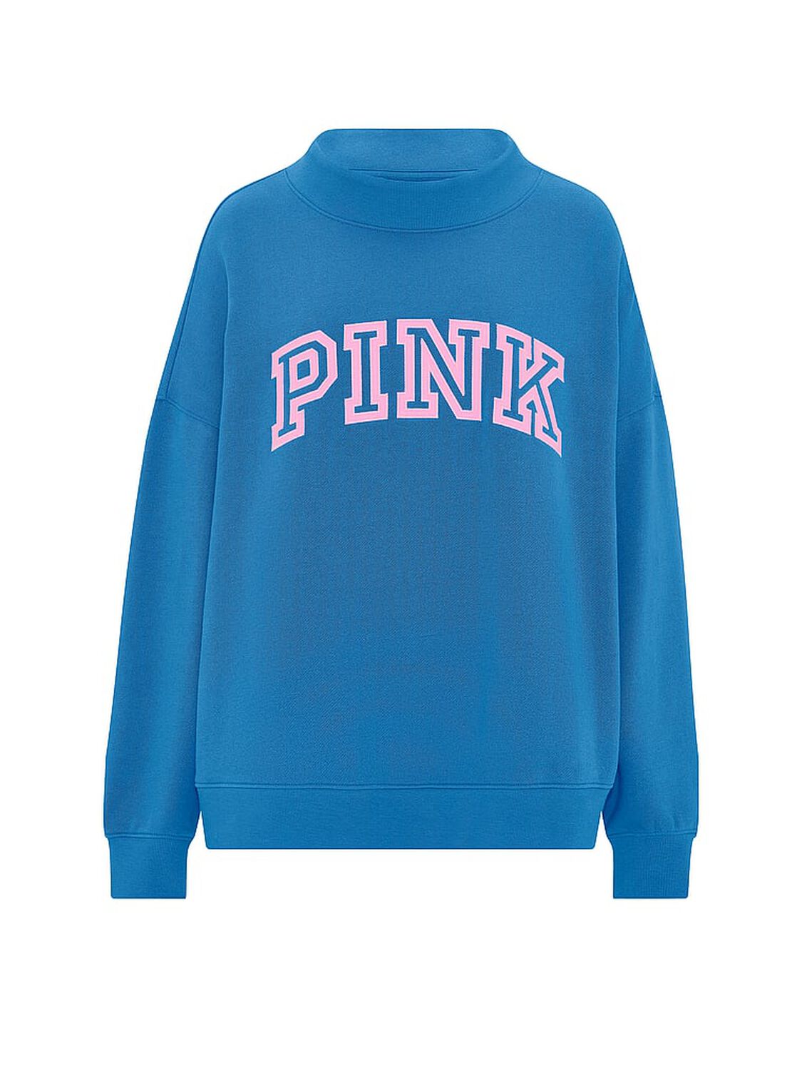 vs Pink Campus Fleece&trade; Oversized Mock-Neck Sweatshirt Varsity Blue 3 of 4 