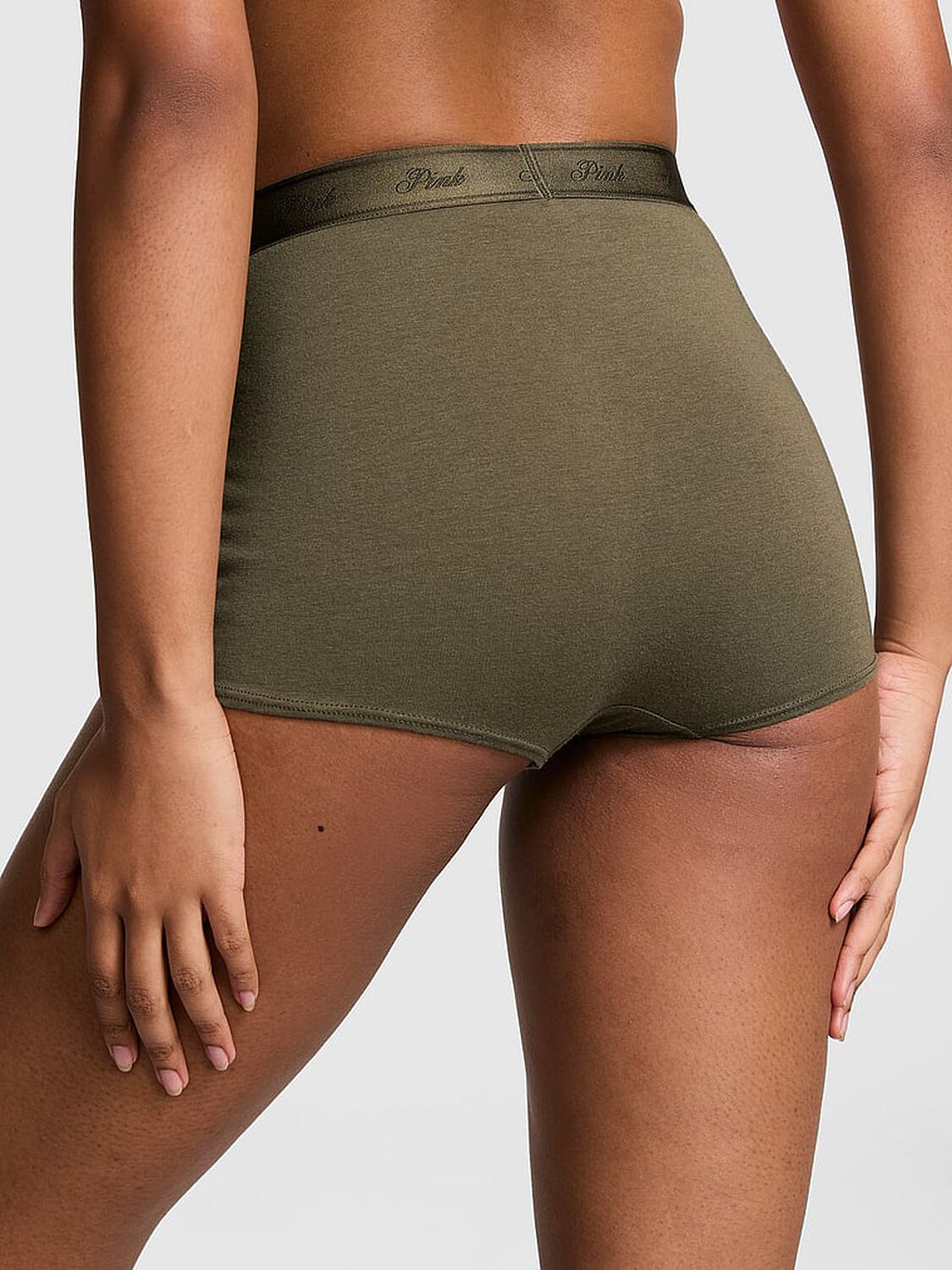 vs Pink Logo Cotton High-Waist Boyshort Panty 2 of 3 