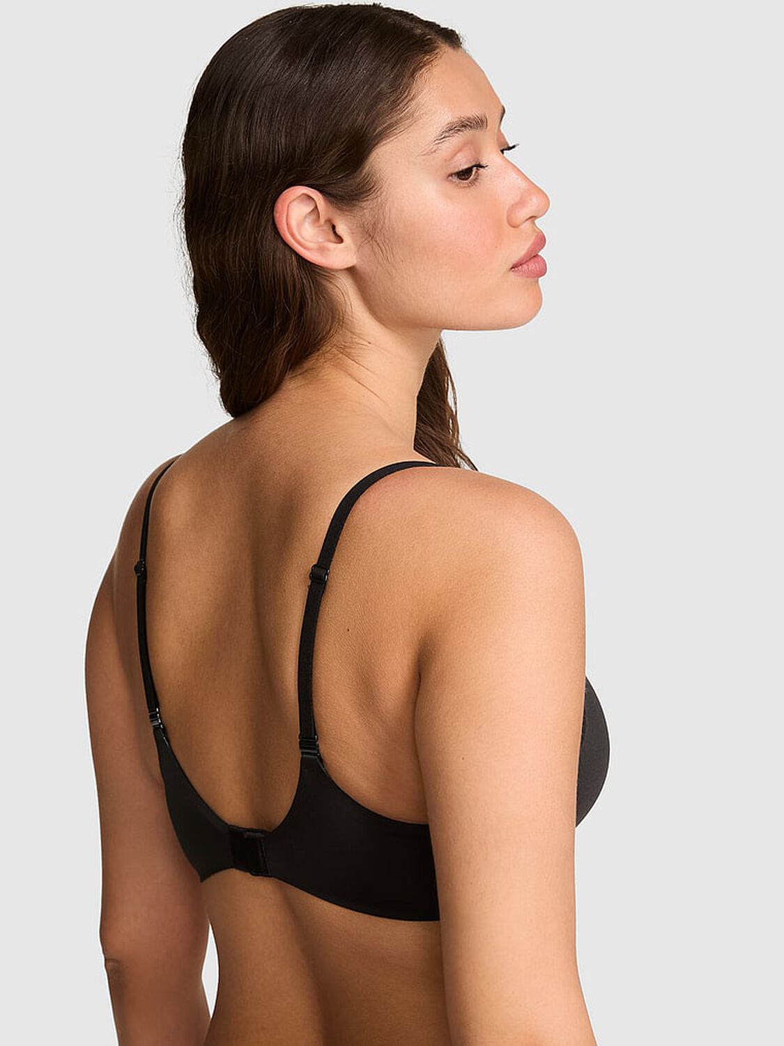 vs Pink Marshmallow Push-Up Wireless Comfy Bra Black 2 of 4 