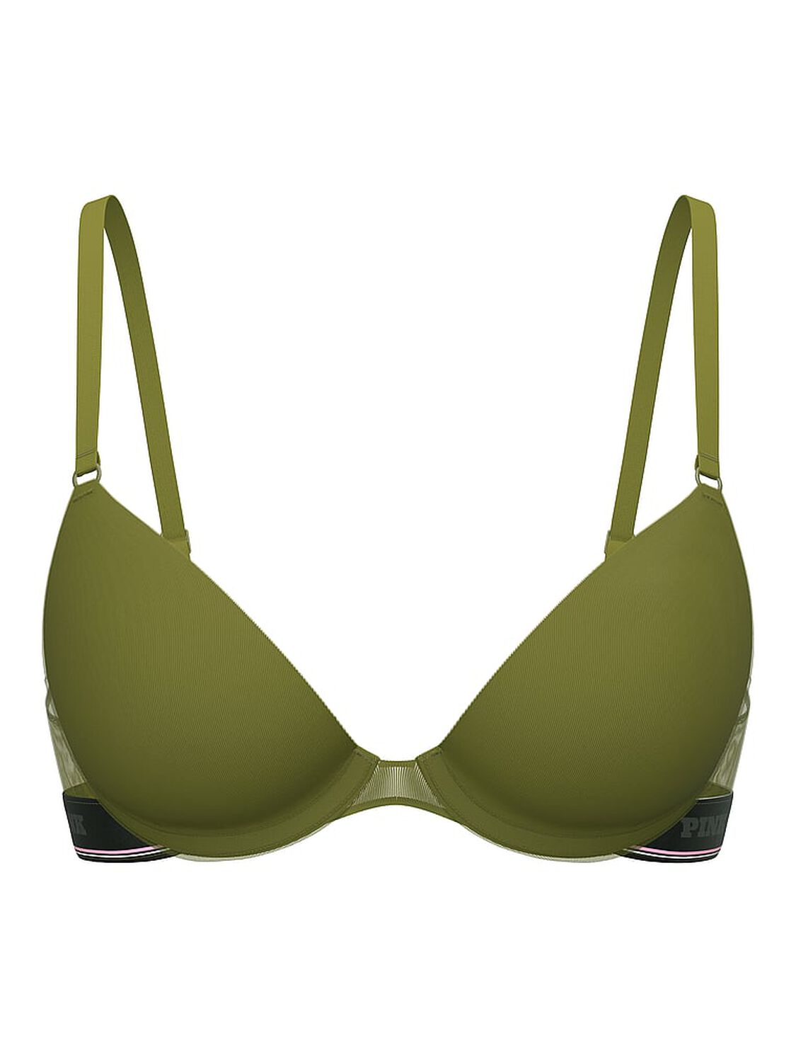 vs Pink Wear Everywhere Wear Everywhere Super Push-Up Bra Olive Shade 3 of 3 