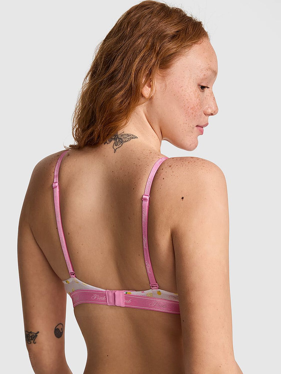 vs Pink Wear Everywhere Wear Everywhere Push-Up Bra White Lemonade Print 2 of 2 