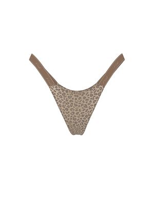 Logo Cotton High-Leg Micro Thong Panty