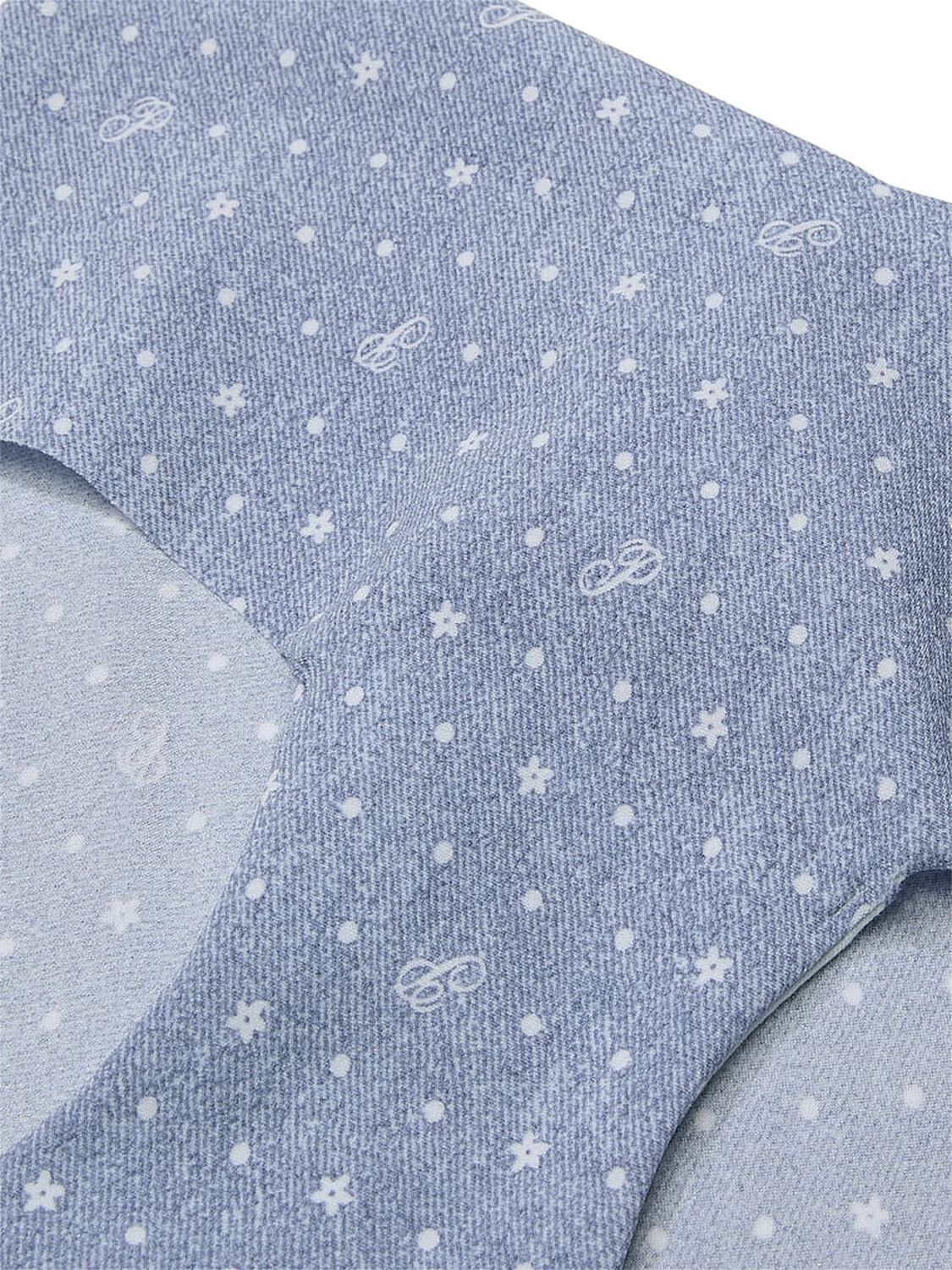 vs Pink No-Show Hiphugger Panty Blue Dancer P Script Dot Print 3 of 3 