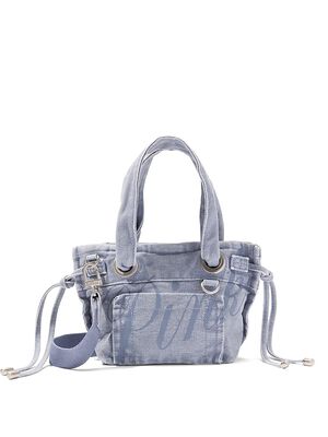 Canvas Flat-Bottom Mini Tote Bag