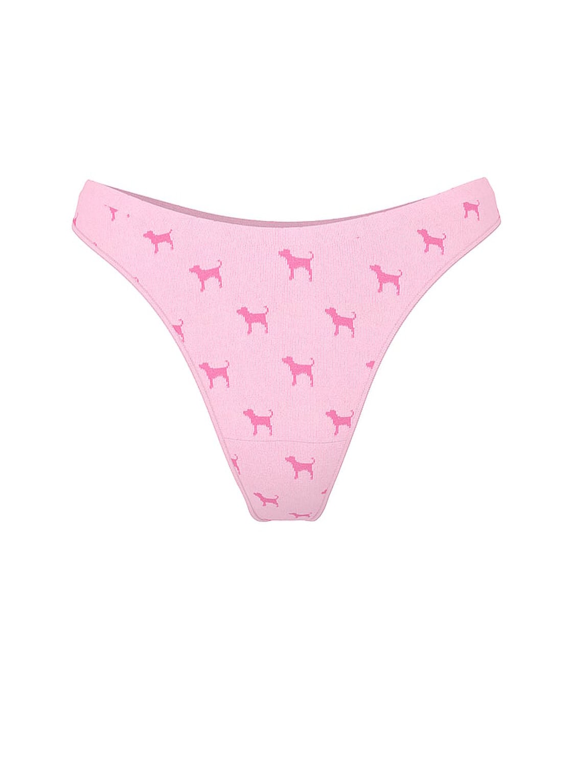 pink Pink Seamless High-Leg Thong Panty Pink Tulip Dog Print 3 of 3 