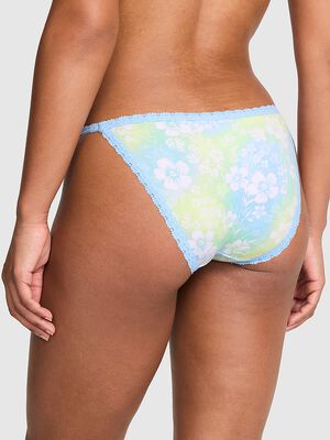 Cotton Lace Trim String Bikini Panty