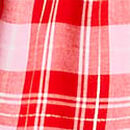 Flannel Boxy Ruﬄed Pajama Shorts, New Bright Vermillion/pink Lollipop Plaid, swatch