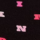 No-Show Hiphugger Panty, Black Scattered PINK Print, swatch