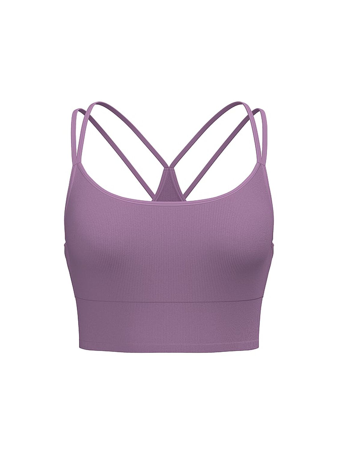 vs Pink Soft Seamless Strappy Sports Bra Light Lilac 3 of 3 