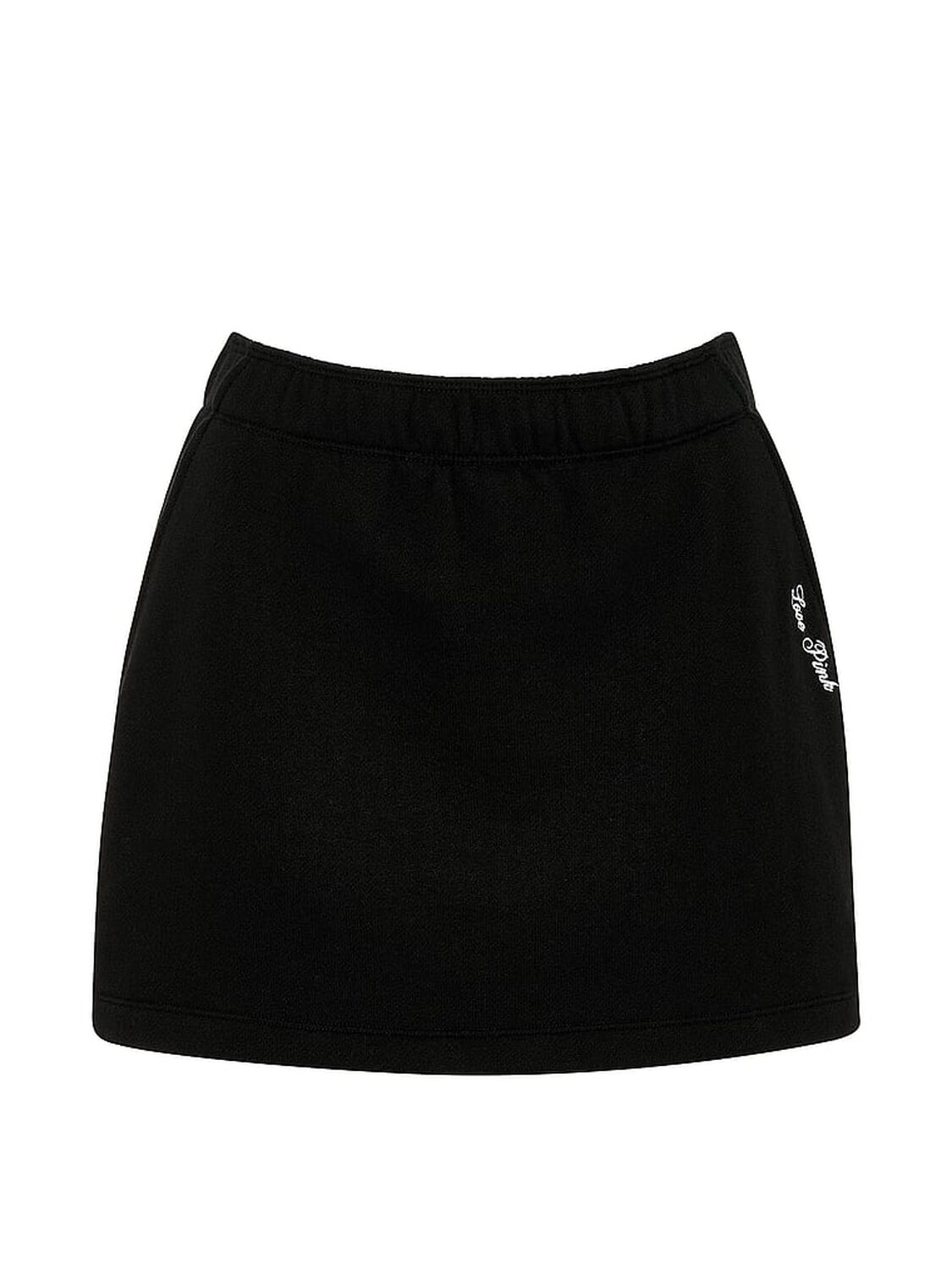 vs Pink Campus Fleece&trade; Skort Pure Black 3 of 3 