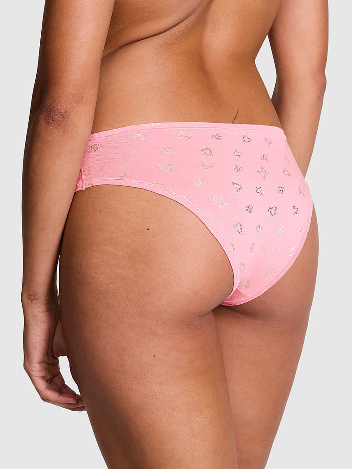 vs Pink Cotton Cheeky Panty 2 of 3 