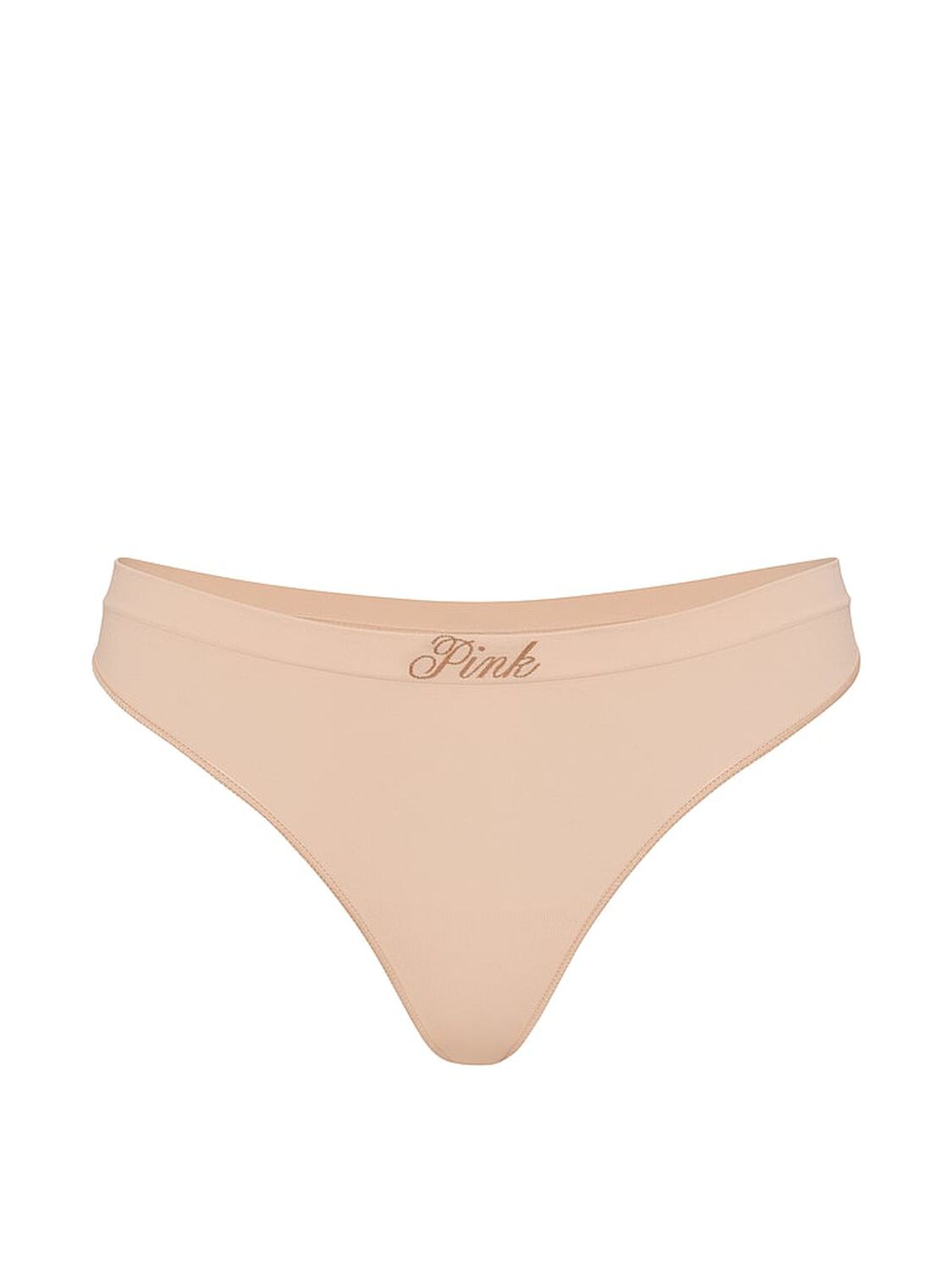vs Pink Seamless Thong Panty Marzipan Logo Wb 3 of 3 