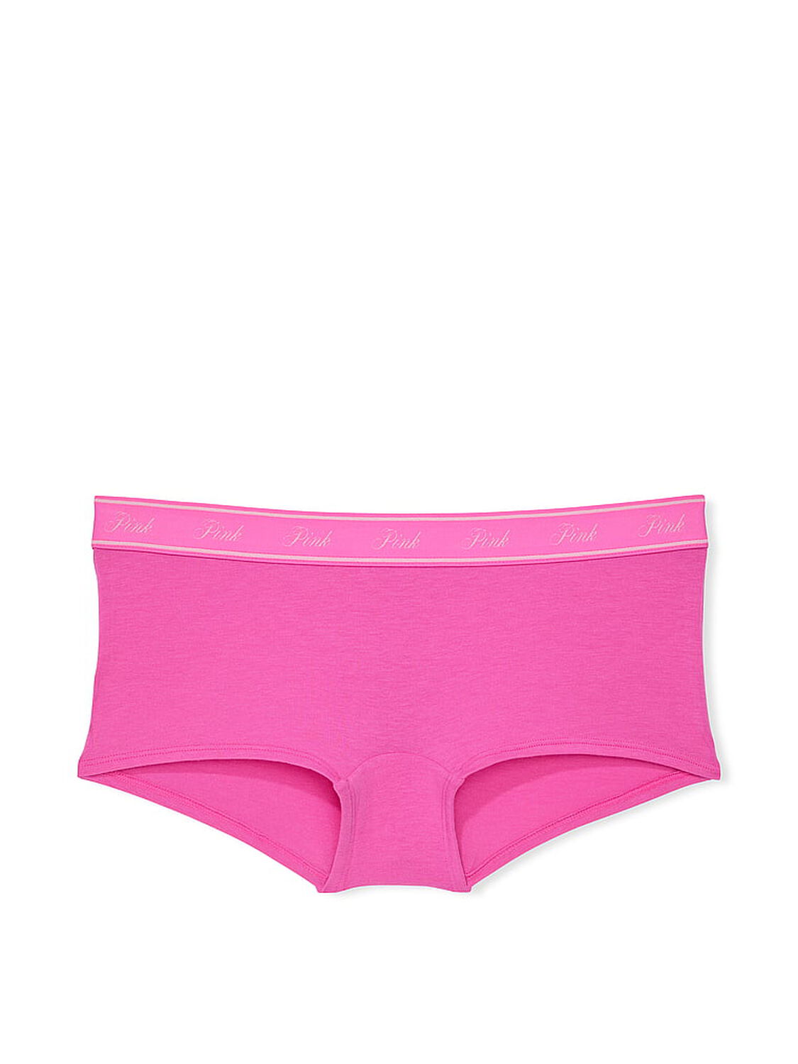 vs Pink Logo Cotton Shine Boyshort Panty Pink Gossip Butt Graphic 3 of 4 
