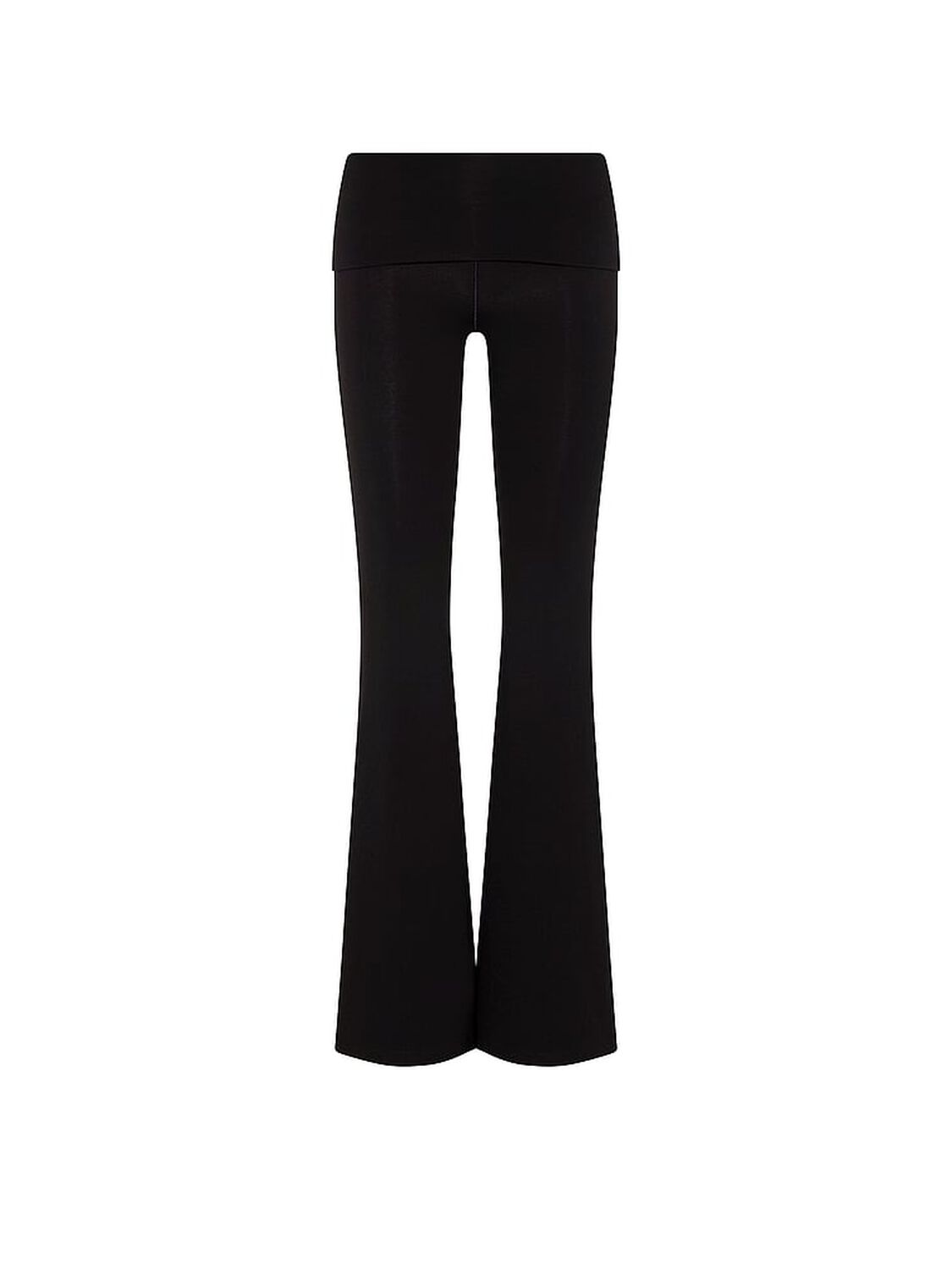 vs Pink All-Day Cotton&trade; Foldover Super Flare Leggings Black 3 of 3 