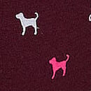 Logo Cotton Boyshort Panty, Wild Rose Dog, swatch