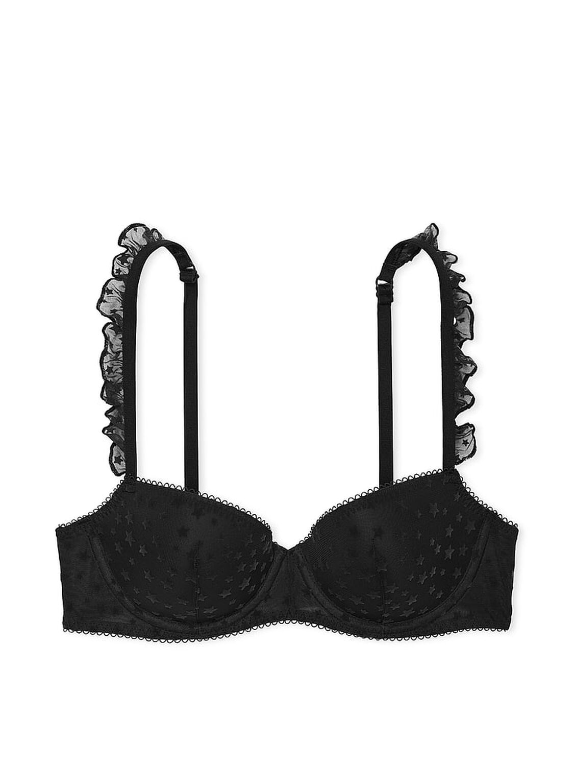 vs Pink Wink Lightly Lined Balconette Bra Pure Black 3 of 4 
