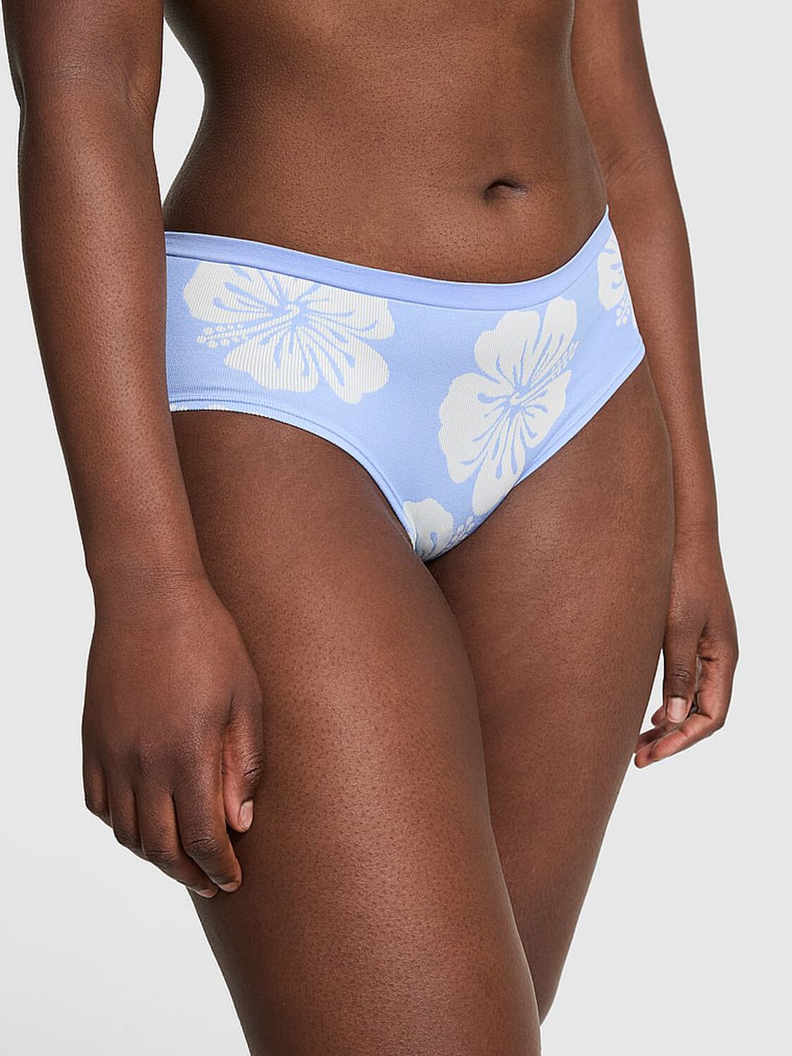 vs Pink Seamless Hiphugger Panty Seascape Hibiscus Print�� 1 of 2 