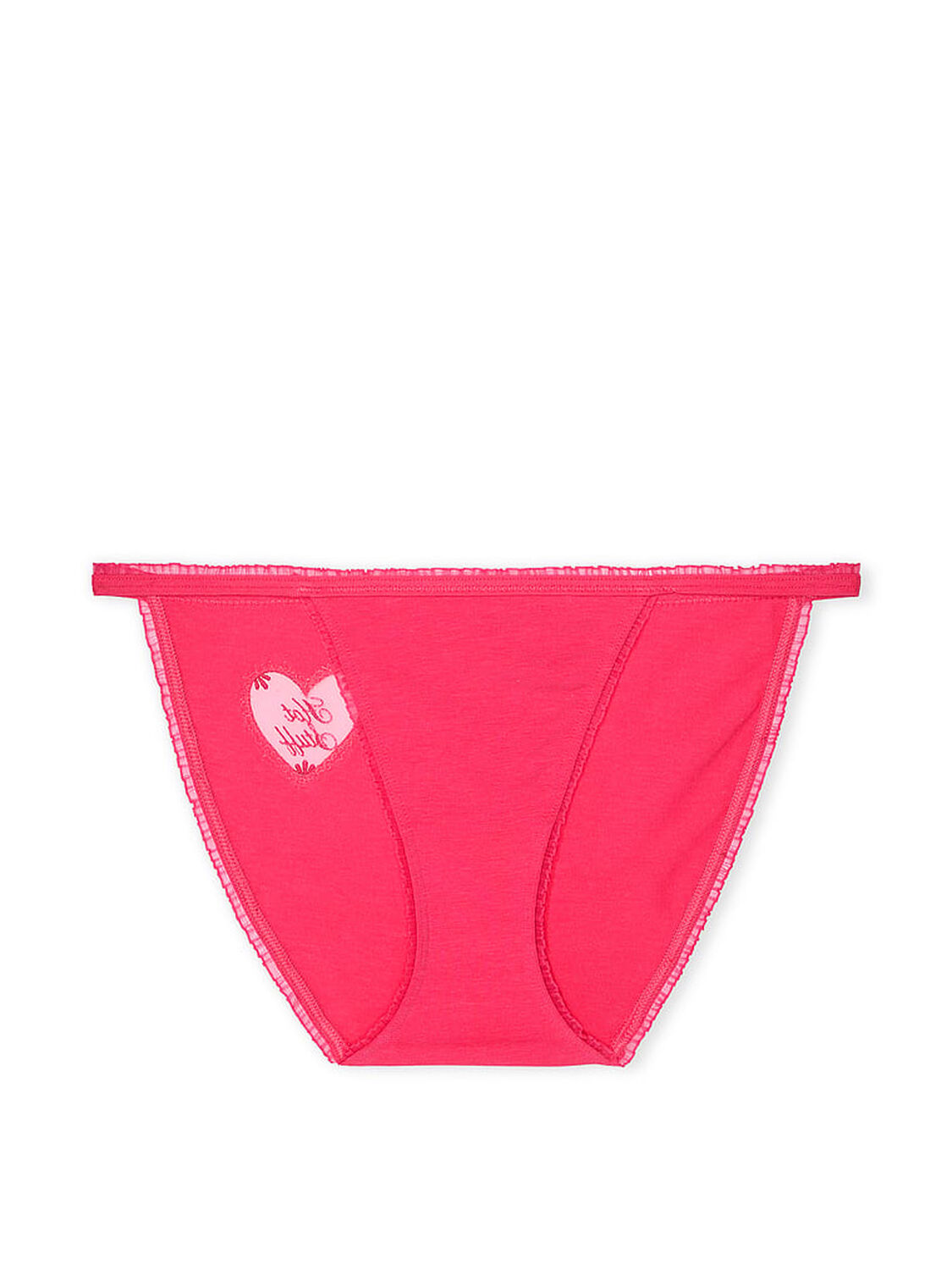 vs Pink Cotton String Bikini Panty Double Bubble 3 of 3 