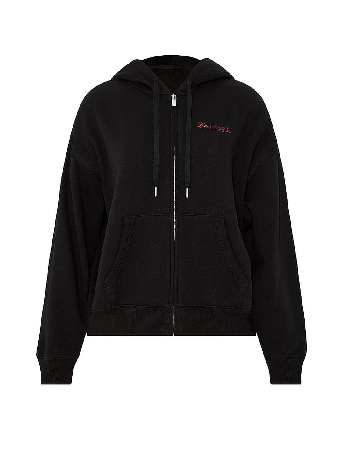 vs Pink Campus Fleece&trade; Full-Zip Hoodie Pure Black 3 of 4 