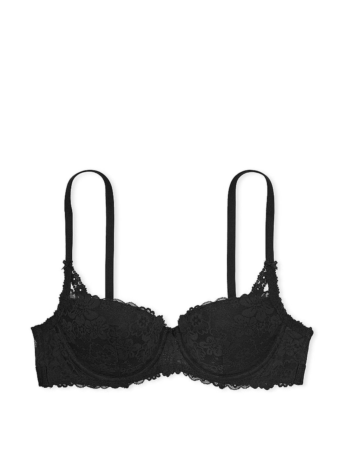 vs Pink Wink Push-Up Balconette Bra Pure Black 3 of 4 