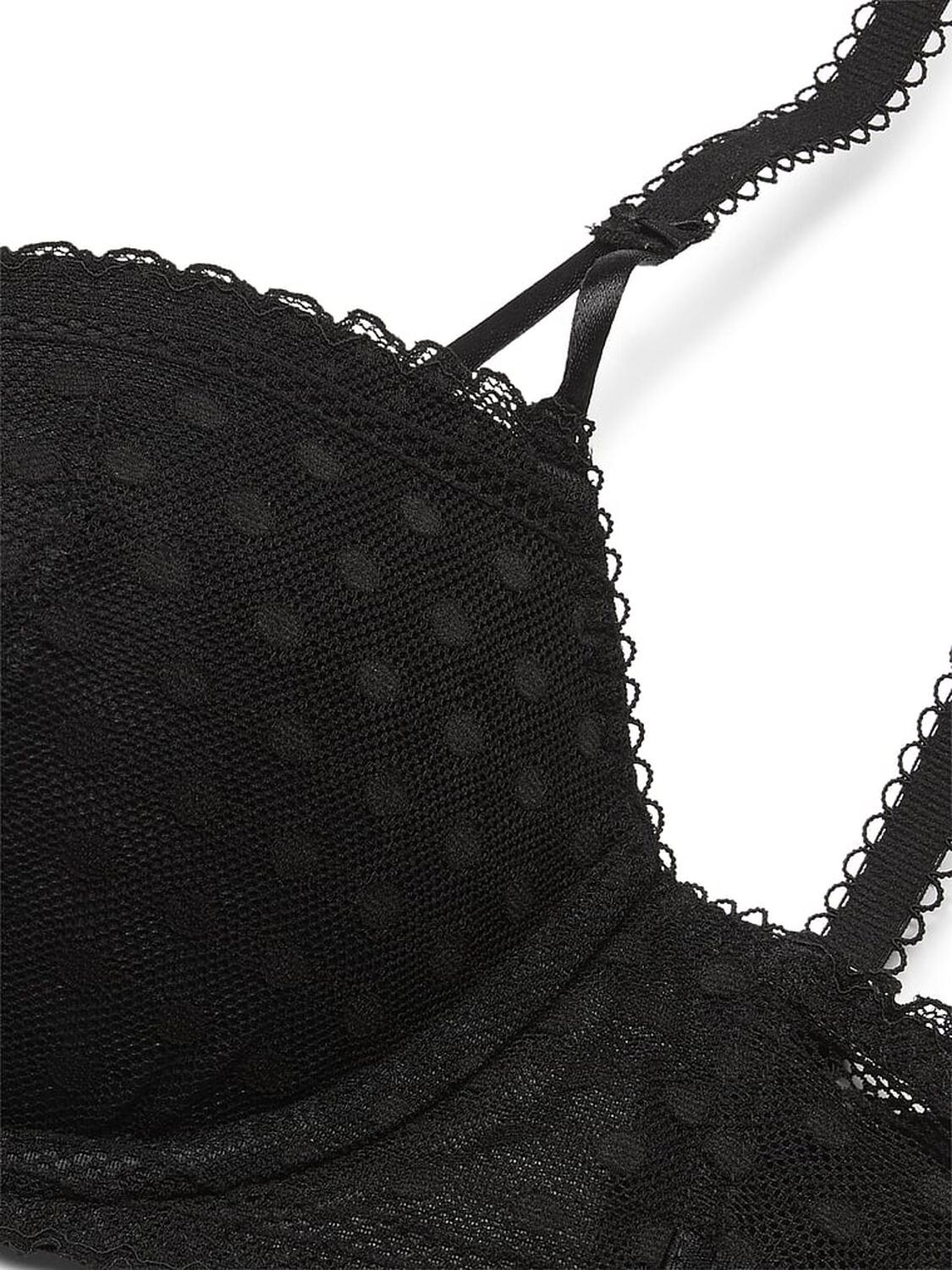 vs Pink Wink Lightly Lined Balconette Bra Pure Black 4 of 4 