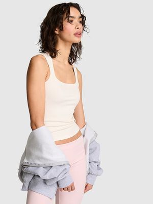 All-Day Soft Rib Square-Neck Tank Top